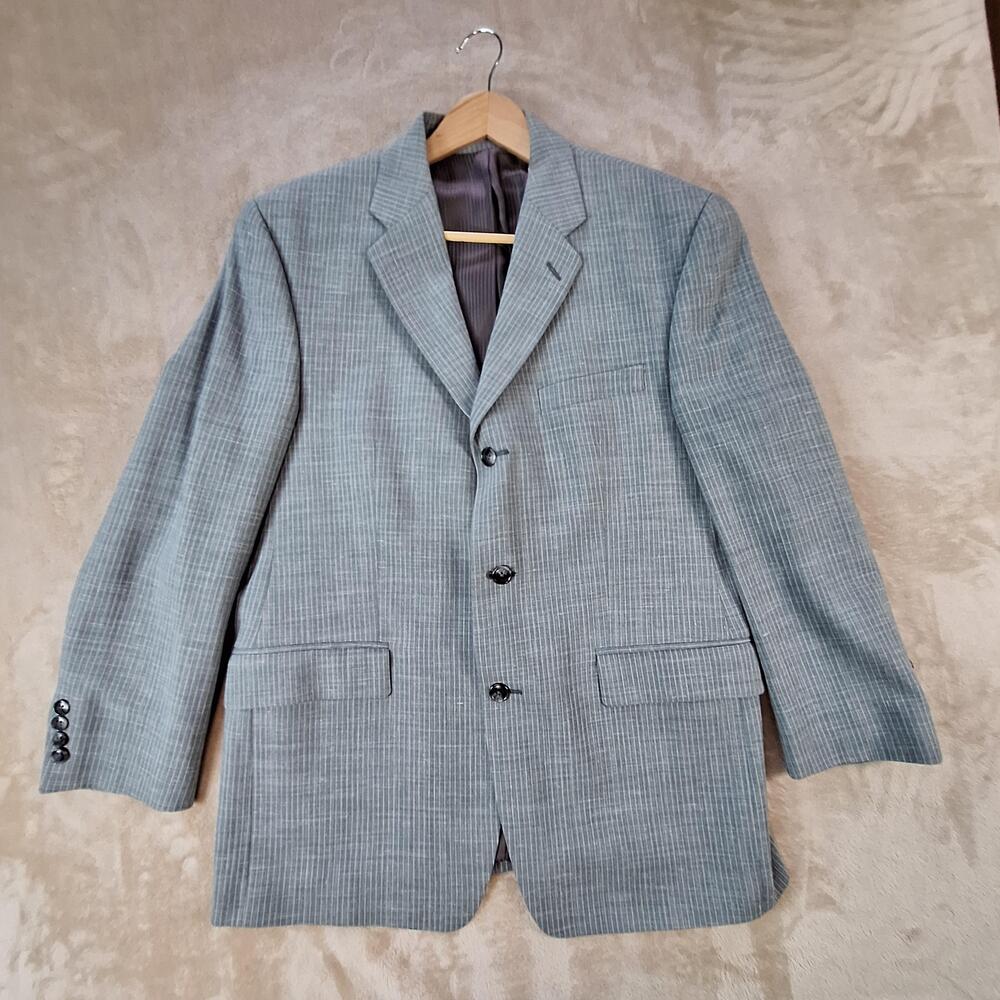Calvin Klein Suit Jacket Mens 40 Short Gray Check Ventless 3 Button Canada